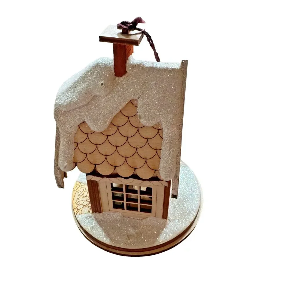 Ginger Cottages Christmas Chalet Wood House Old World Christmas Mini Decor NEW